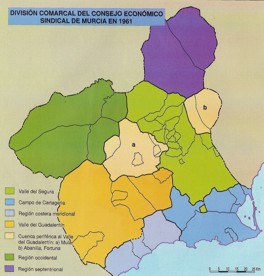 Comarcalización del III Consejo Sindical (1961)