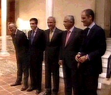 Dirigentes del PP (Piqué, Matas, Valcárcel, Arenas y Camps)