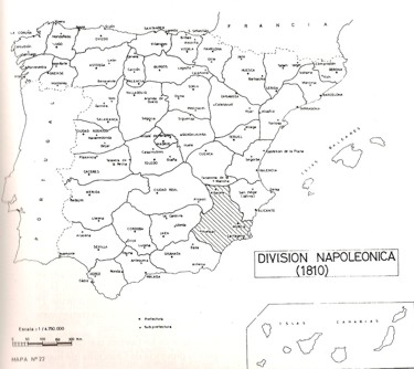 Fuente: SÁNCHEZ GALINDO, F. "La Región de Murcia: su emplazamiento en las distintas divisiones territoriales del espacio peninsular"