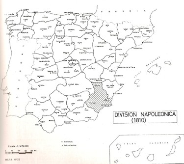 Fuente: SNCHEZ GALINDO, F. "La Regin de Murcia: su emplazamiento en las distintas divisiones territoriales del espacio peninsular"