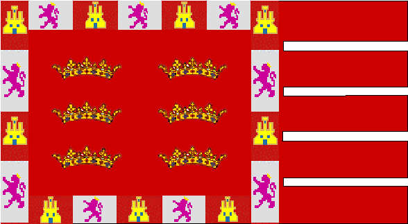 Bandera de Pedro I a partir de 10-6-1361