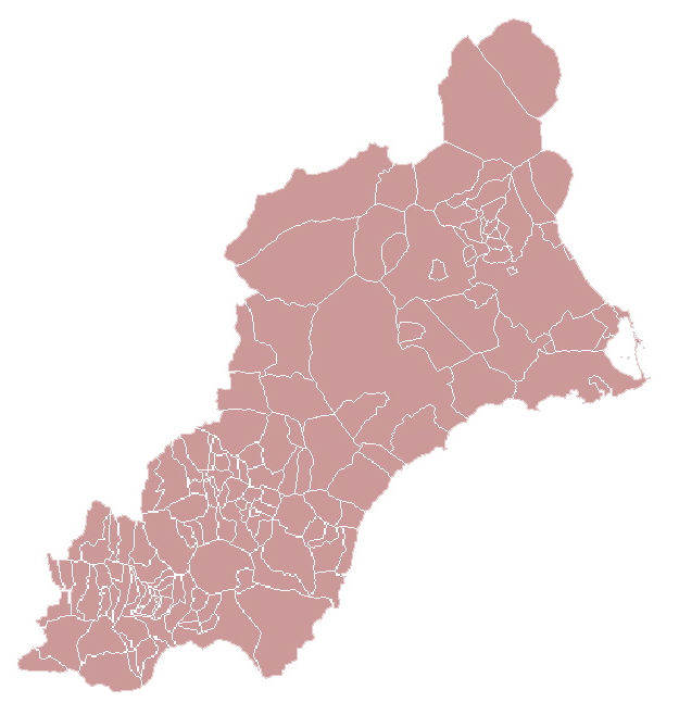 Región del Sureste, formada por las provincias de Almería y Murcia